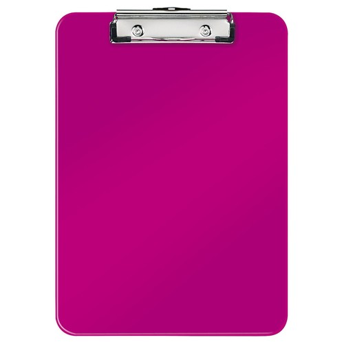 Klemmbrett WOW A4 bis 75Blatt pink metallic Polystyrol Leitz 3971-00-23 Produktbild Front View L