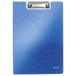 Klemmmappe WOW mit Deckel und Tasche A4 bis 75Blatt blau metallic Polyfoam Leitz 4199-00-36 Produktbild