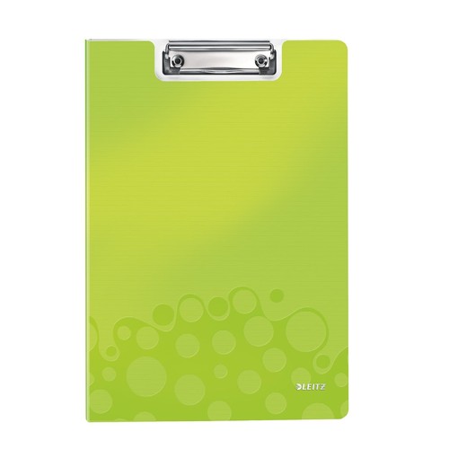 Klemmmappe WOW mit Deckel und Tasche A4 bis 75Blatt grün metallic Polyfoam Leitz 4199-00-64 Produktbild