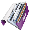 Projektmappe WOW mit Gummizug A4 mit 6 Fächern violett metallic PP Leitz 4589-00-62 Produktbild