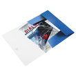 Eckspanner WOW mit 3 Klappen A4 für 150Blatt blau metallic PP Leitz 4599-00-36 Produktbild