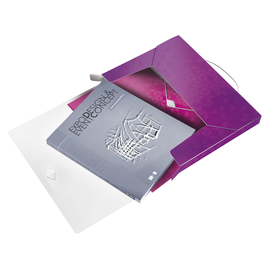 Ablagebox WOW für A4 330x250x38mm für 250Blatt violett metallic PP Leitz 4629-00-62 Produktbild