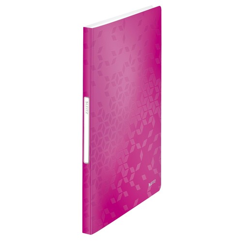 Sichtbuch WOW mit 40 Hüllen A4 pink metallic PP Leitz 4632-00-23 Produktbild Front View L