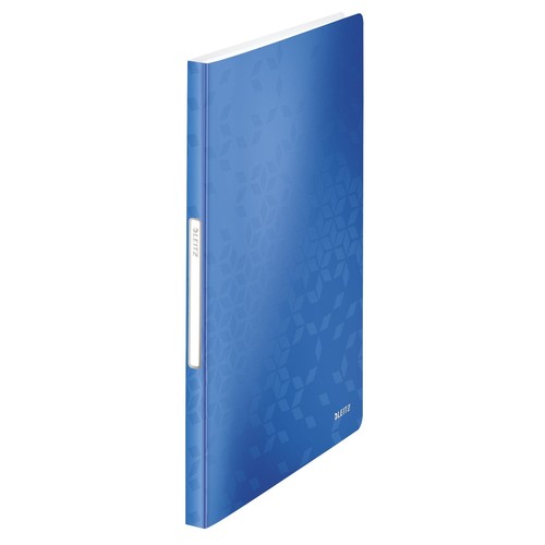 Sichtbuch WOW mit 40 Hüllen A4 blau metallic PP Leitz 4632-00-36 Produktbild Front View L
