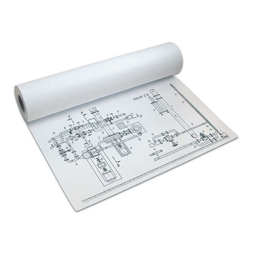 Plotterpapier CAD 91,4cm x 50m 80g weiß glatt matt ungestrichen PEFC Kern Ø 2" LCI-MC80R914-50 (RLL=50 METER) Produktbild Additional View 2 L