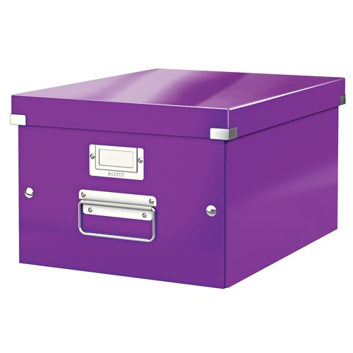Archivbox WOW Click & Store 281x200x370mm violett metallic Leitz 6044-00-62 Produktbild