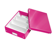 Organisationsbox WOW Click & Store 370x281x100mm pink metallic Leitz mittel 6058-00-23 Produktbild Additional View 1 S