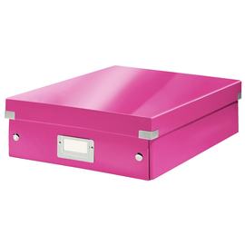 Organisationsbox WOW Click & Store 370x281x100mm pink metallic Leitz mittel 6058-00-23 Produktbild