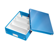 Organisationsbox WOW Click & Store 370x281x100mm blau metallic Leitz mittel 6058-00-36 Produktbild Additional View 1 S