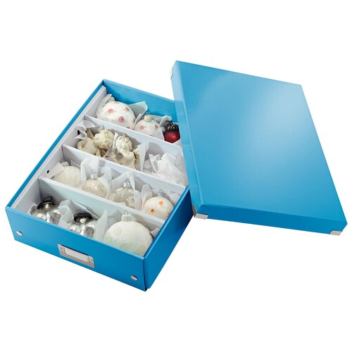 Organisationsbox WOW Click & Store 370x281x100mm blau metallic Leitz mittel 6058-00-36 Produktbild Additional View 3 L