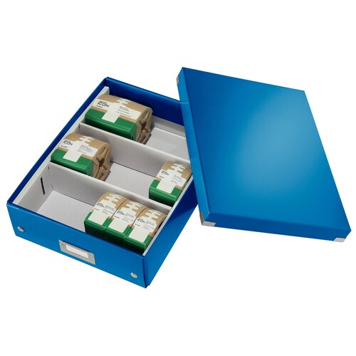 Organisationsbox WOW Click & Store 370x281x100mm blau metallic Leitz mittel 6058-00-36 Produktbild Additional View 4 L