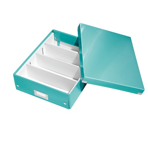 Organisationsbox WOW Click & Store 370x281x100mm mittel eisblau Leitz 6058-00-51 Produktbild Additional View 1 L