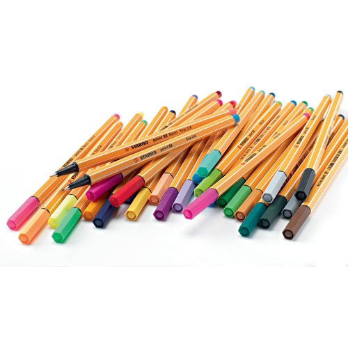 Fineliner Point 88 Etui 0,4mm farbig sortiert + neon Stabilo 8830-1 (ETUI=30 STÜCK) Produktbild Additional View 1 L