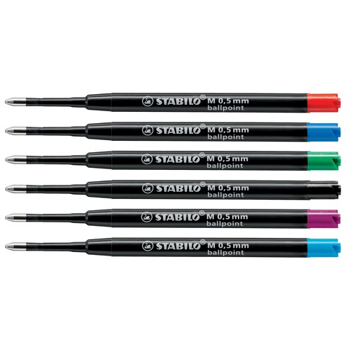 Kugelschreibermine Ballpoint Refill 0,5mm türkis + lila Stabilo 2/0518-10 Produktbild Additional View 2 L