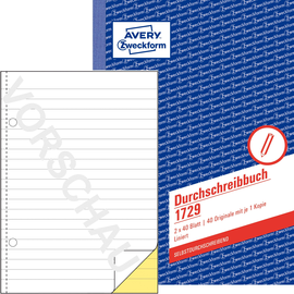Durchschreibebuch A5 2x40Blatt liniert selbstdurchschreibend Zweckform 1729 Produktbild