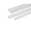 Draht-Binderücken 2:1-Teilung 22mm ø bis 190Blatt NC-silber matt Renz 322200923 (PACK=50 STÜCK) Produktbild