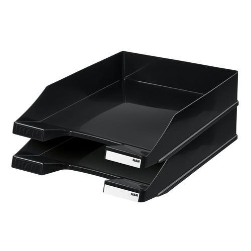 Briefkorb Standard für A4 243x57x335mm schwarz Kunststoff HAN 1027-X-13 Produktbild Additional View 1 L