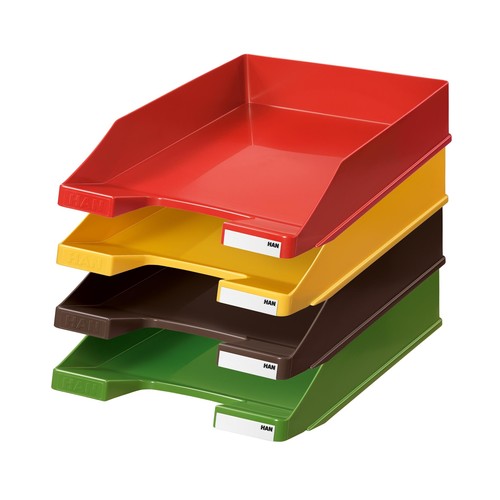 Briefkorb Standard für A4 243x57x335mm gelb Kunststoff HAN 1027-X-15 Produktbild Additional View 2 L