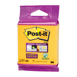 Haftnotizen Post-it Super Sticky Notes Würfel 76x76mm narzissengelb Papier 3M 2014-S (ST=270 BLATT) Produktbild