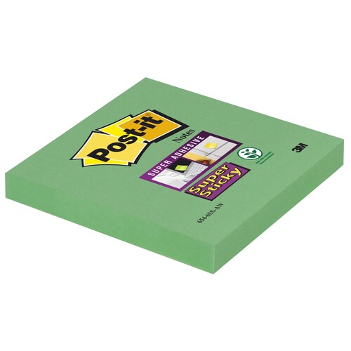 Haftnotizen Post-it Super Sticky Notes 76x76mm lindgrün Papier 3M 6546SA (ST=90 BLATT) Produktbild