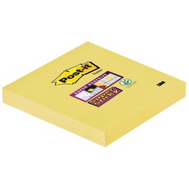 Haftnotizen Post-it Super Sticky Notes Einzelblock 76x76mm gelb Papier 3M 65412SY (ST=90 BLATT) Produktbild