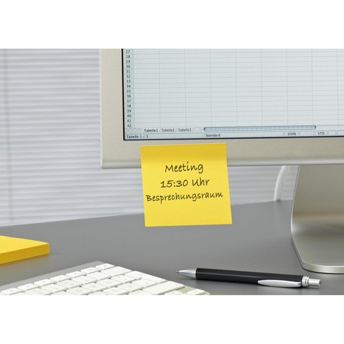 Haftnotizen Post-it Super Sticky Notes Promotion 76x76mm neon Papier 3M 654SE24P (PACK=21X90BLATT + 3X90BLATT GRATIS) Produktbild Additional View 3 L