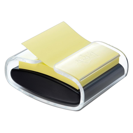Haftnotizspender Post-it Super Sticky Z-Notes Spender + 1x R330 Z-Notes schwarz/transparent 3M PRO-B1Y Produktbild