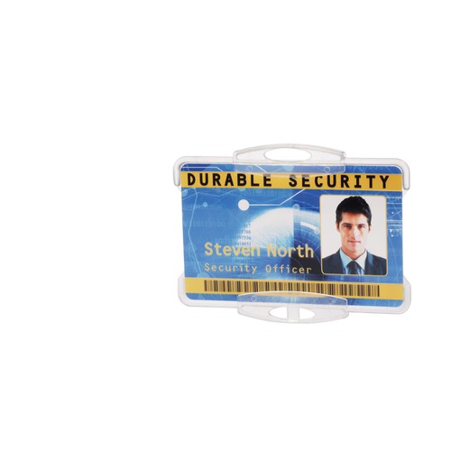 Ausweishülle 54x85mm für 1 Betriebsausweis transparent Durable 8918-19 (PACK=10 STÜCK) Produktbild Additional View 1 L