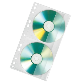 CD Doppel-Hülle für Ringbuch A4 für 2 CDs transparent Veloflex 4356100 (PACK=100 STÜCK) Produktbild