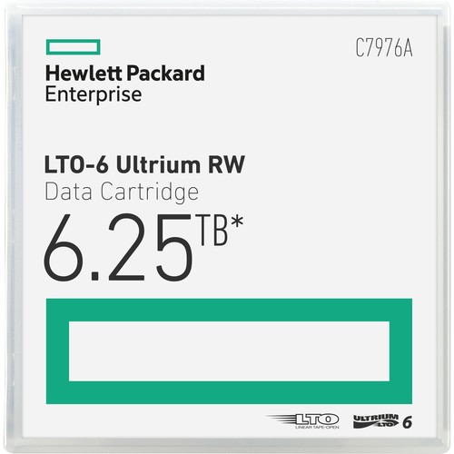 Data Cartridge LTO-6 Tape 6,25TB Ultrium HP C7976A Produktbild Front View L