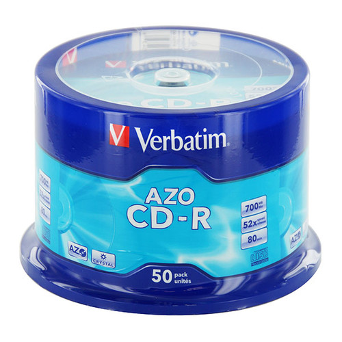 CD Rohling CD-R DataLife Plus Spindel 52er Speed 700MB/80Min. Verbatim 43343 (PACK=50 STÜCK) Produktbild Front View L
