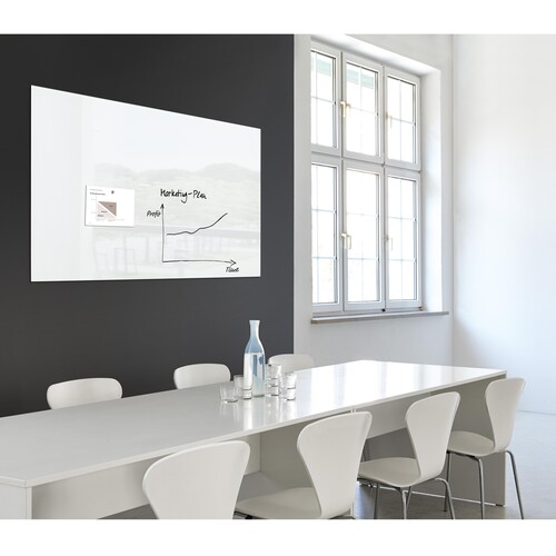 Glas-Magnetboard artverum 1200x900x15mm super-weiß inkl. Magnete Sigel GL211 Produktbild Additional View 3 L