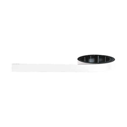 Magnetband 1m x 10mm weiß beschriftbar Magnetoplan 1261000 Produktbild Front View L