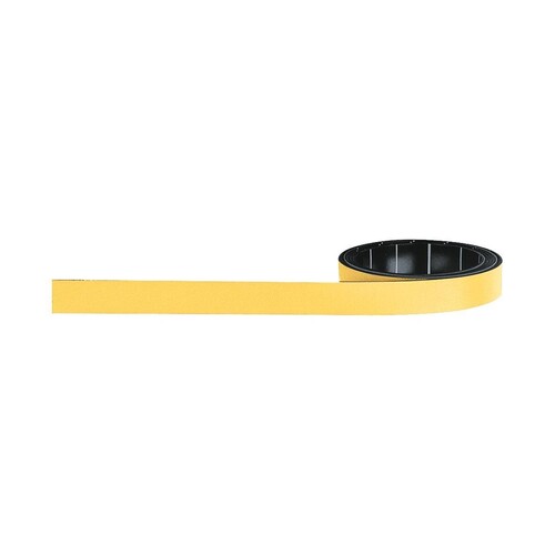 Magnetband 1m x 10mm gelb beschriftbar Magnetoplan 1261002 Produktbild Front View L