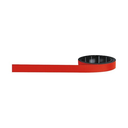 Magnetband 1m x 10mm rot beschriftbar Magnetoplan 1261006 Produktbild Front View L
