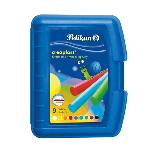 Creaplast Kinderknete in transparent- blauer Box NEU sortiert Pelikan 622415 (ST=14 STÜCK) Produktbild