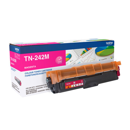 Toner für Brother HL-3152CDW/3172CDW 1400Seiten magenta Brother TN-242M Produktbild Front View L