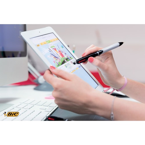 Vierfarb-Kugelschreiber Grip Stylus mit Touchpen-Funktion 0,4mm Bic 926404 Produktbild Additional View 6 L