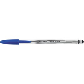 Kugelschreiber Cristal Stylus mit Touchpen-Funktion 0,4mm mittel blau Bic 926388 Produktbild