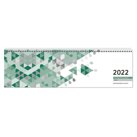 Querkalender 2023 32x13cm 1Woche/2Seiten grün Spiralbindung Zettler 130 Produktbild