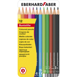 Farbstifte hexagonal Metalletui sortiert Eberhard Faber 514813 (ETUI=12 STÜCK) Produktbild