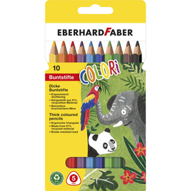 Farbstifte JUMBO dreikant Kartonetui sortiert Eberhard Faber 511409 (ETUI=10 STÜCK) Produktbild