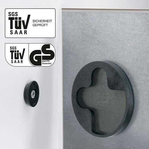 Glas-Magnetboard artverum 1300x550x15mm schwarz inkl. Magnete Sigel GL240 Produktbild Additional View 8 L