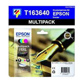 Tintenpatronen 16XL Multipack für Epson WorkForce 4x 32,4ml schwarz,magenta, yellow,cyan Epson T16364010 (PACK=4 STÜCK) Produktbild
