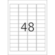 Folien-Etiketten Laser+Kopier 45,7x21,2mm auf A4 Bögen permanent glasklar transparent Herma 8016 (PACK=1200 STÜCK) Produktbild Additional View 2 S