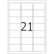 Folien-Etiketten Laser+Kopier 63,5x38,1mm auf A4 Bögen permanent glasklar transparent Herma 8017 (PACK=525 STÜCK) Produktbild Additional View 2 S