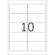 Folien-Etiketten Laser+Kopier 96x50,8mm auf A4 Bögen permanent glasklar transparent Herma 8018 (PACK=250 STÜCK) Produktbild Additional View 2 S