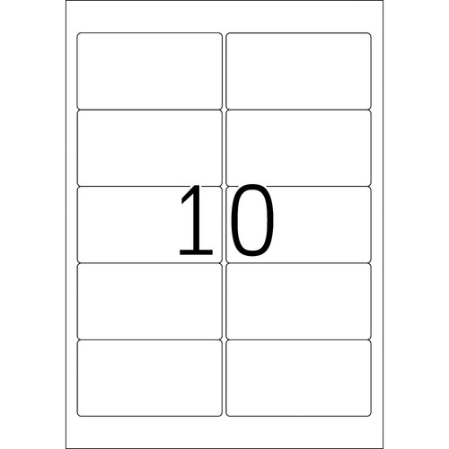 Folien-Etiketten Laser+Kopier 96x50,8mm auf A4 Bögen permanent glasklar transparent Herma 8018 (PACK=250 STÜCK) Produktbild Additional View 2 L