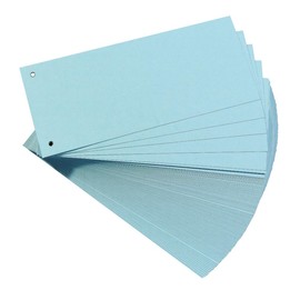 Trennstreifen gelocht 104x240mm blau recycling Karton Herlitz 10843480 (PACK=100 STÜCK) Produktbild