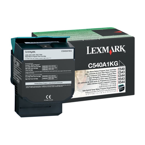 Toner für C540N/C546DTN 1000Seiten schwarz Lexmark C540A1KG Produktbild Front View L